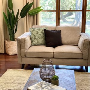 Margaret Plush 2 Seater Fabric Lounge Suite