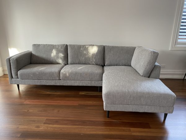 Farina LT Grey with Chaise - Click On Rental