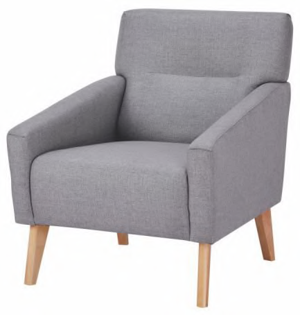 Evie Armchair Light Grey - Click on Rentals