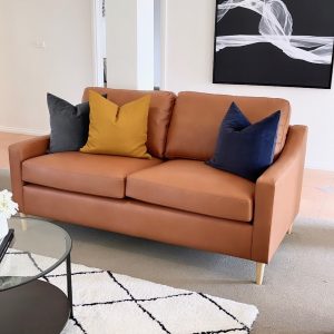 Sonia 2 Seater PU Leather Lounge Suite
