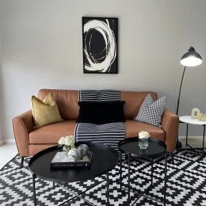 Briana 3 Seater PU Leather Lounge