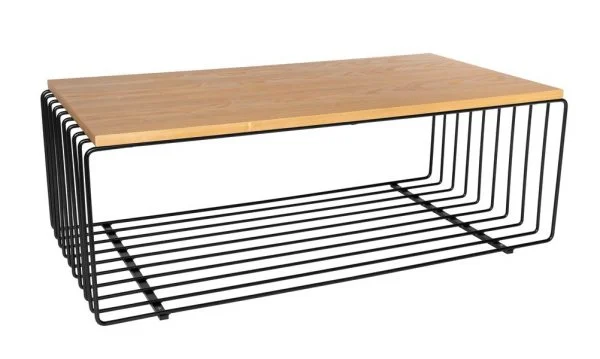 Ola Wood & Wire Coffee Table - Image 4