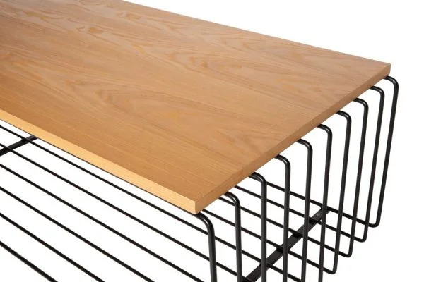 Ola Wood & Wire Coffee Table - Image 6