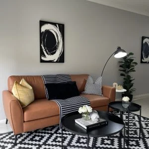 Briana 3 Seater PU Leather Lounge