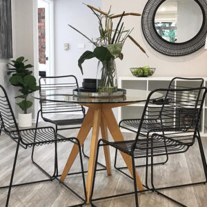 Prouve Glass 5 Piece Dining Setting