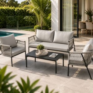Atlas 4 Piece Outdoor Lounge Set